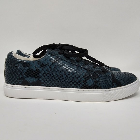 Women's Kenneth Cole New York Kam Snakeskin Embossed Ocean Sneakers-S 9 - Picture 2 of 11
